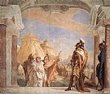 Giovanni Battista Tiepolo Famous Paintings - Eurybates and Talthybios Lead Briseis to Agamemmon